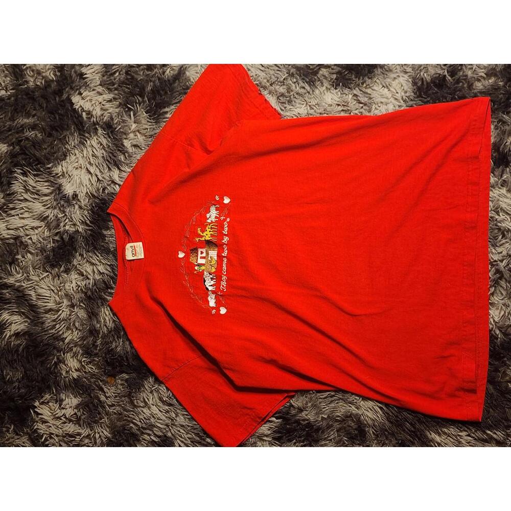 Anvil They Came Two By Two Mens XL Noahs Arc T Shirt Embroidered Vintage USA 90s